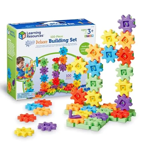 Learning Resources colorful interlocking gears toy set for kids