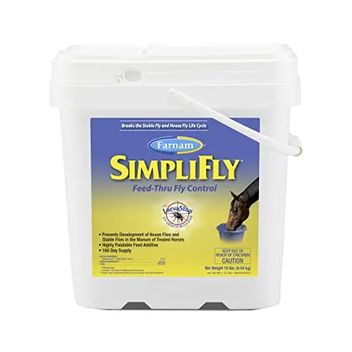 Farnam SimpliFly Feed Through Fly Control bucket with pellets