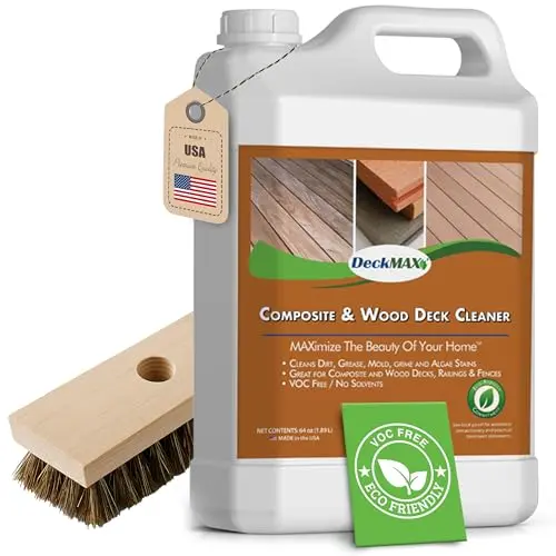 DeckMax Premium Deck Cleaner Kit with included natural bristle scrub brush