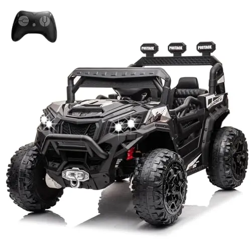 Nitoess 4x4 kids ride on car with remote control and LED lights