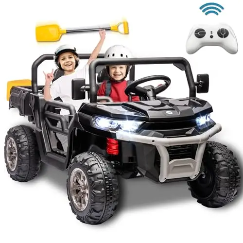 24V kids ride on dump truck with remote control and two seats